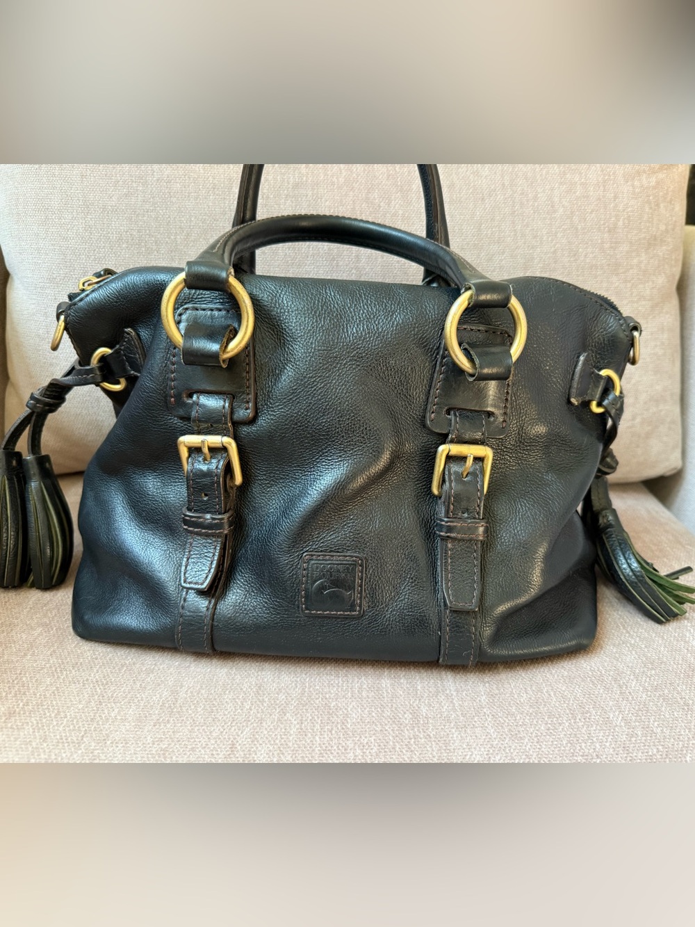 Dooney & Bourke Florentine Leather Bristol Satchel Black